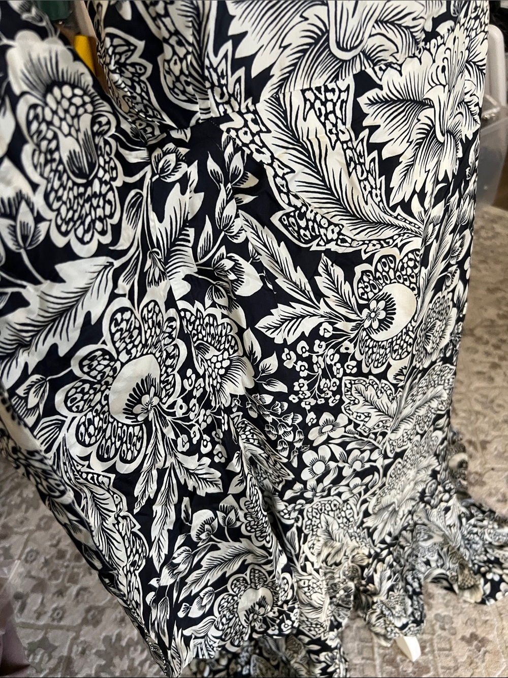 J.Crew Collection Black Ivory Floral Open-Back Halter Maxi Dress Size 16 NWT - Picture 5 of 10